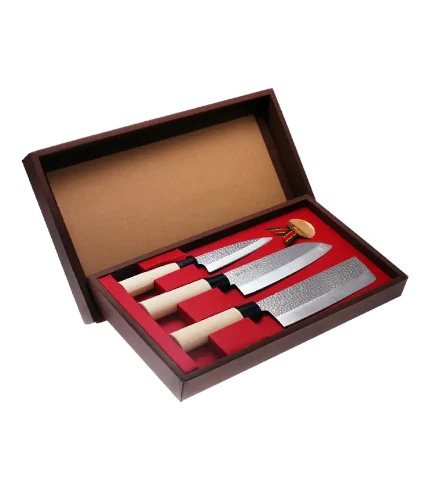 Coffret cadeau Tsuchime de 3 couteaux