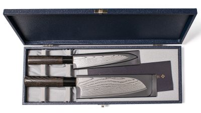 TOJIRO Shippu Noir VG10 Acier Damas (Lot de 2)