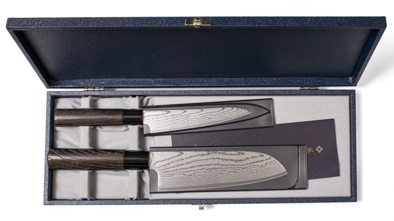 TOJIRO Shippu Noir VG10 Acier Damas (Lot de 2)