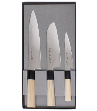 TOJIRO Shippu VG10 Acier Damas (Lot de 3)