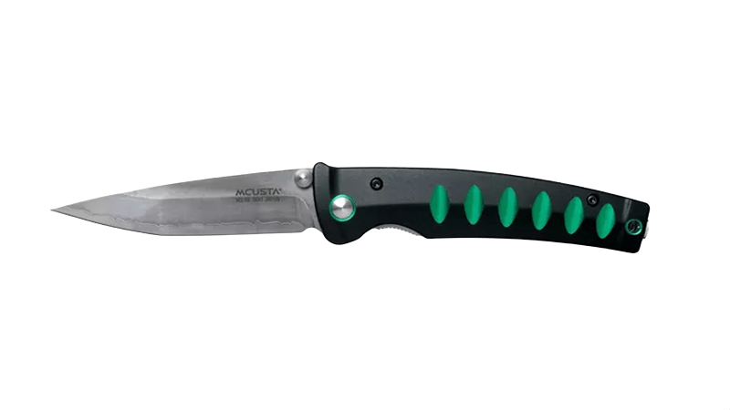 Couteau pliant 3 couches Tanto Tip Noir-Vert