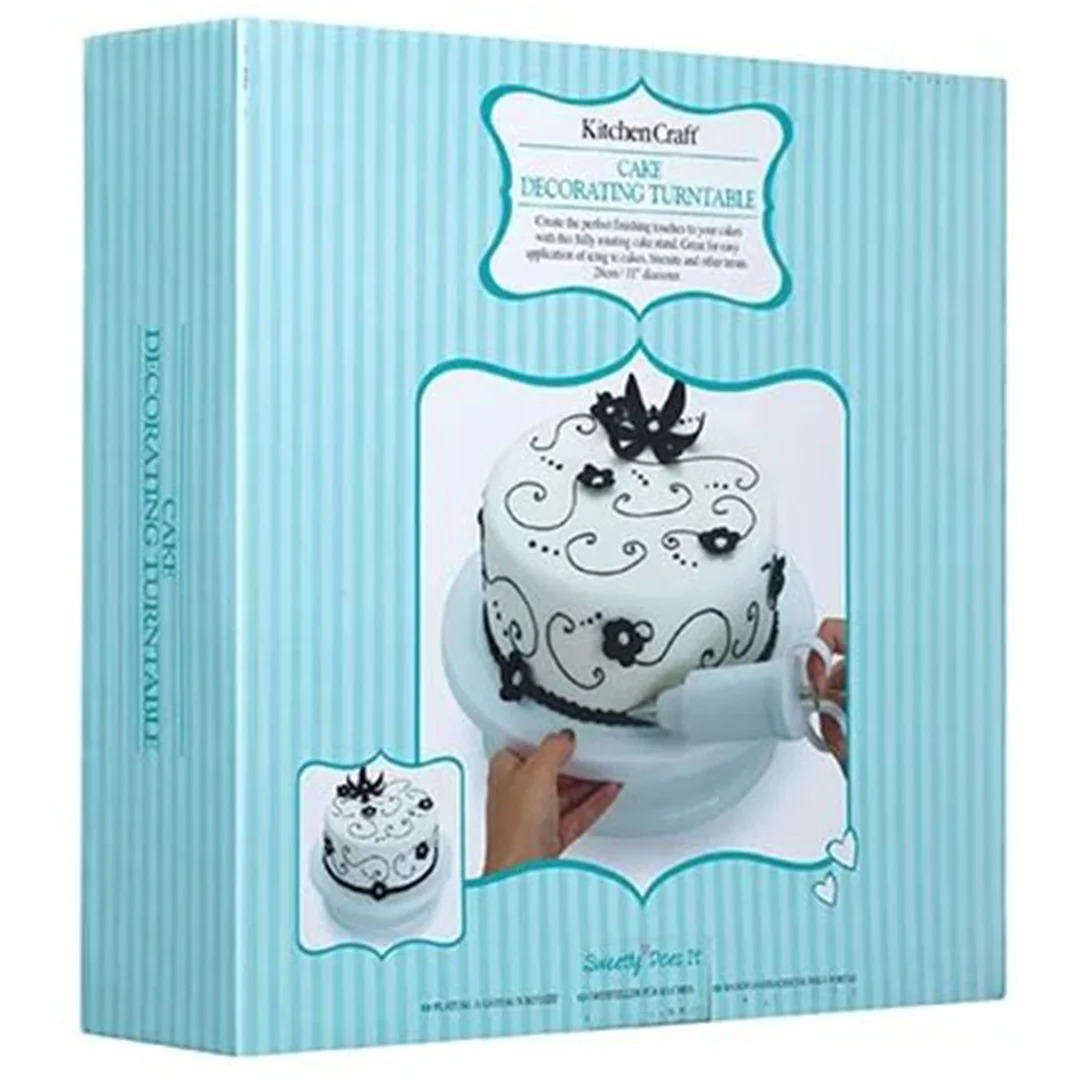 KitchenCraft Plateau tournant à décorer de gâteaux 28cm