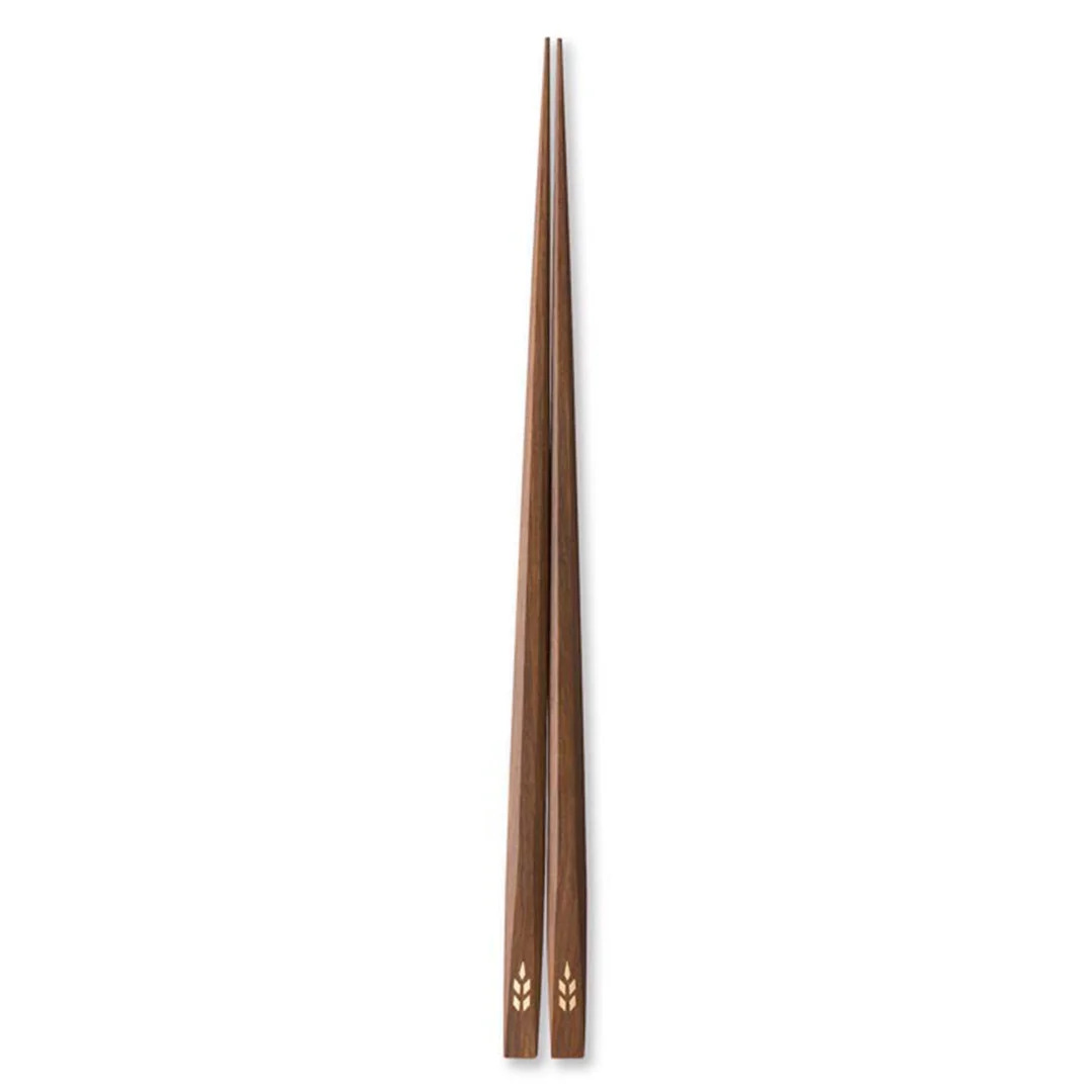 Baguettes Lignum Vitae faites à la main avec incrustation en or