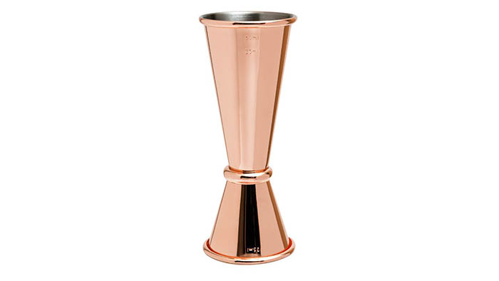 Jinza Jigger plaqué cuivre 25/50ml