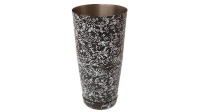 Boston Can BLACK 28 fl oz Boston Can Black Floral Design
