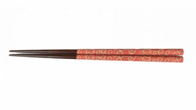 Baguettes rouges Washi Retro Karakusa