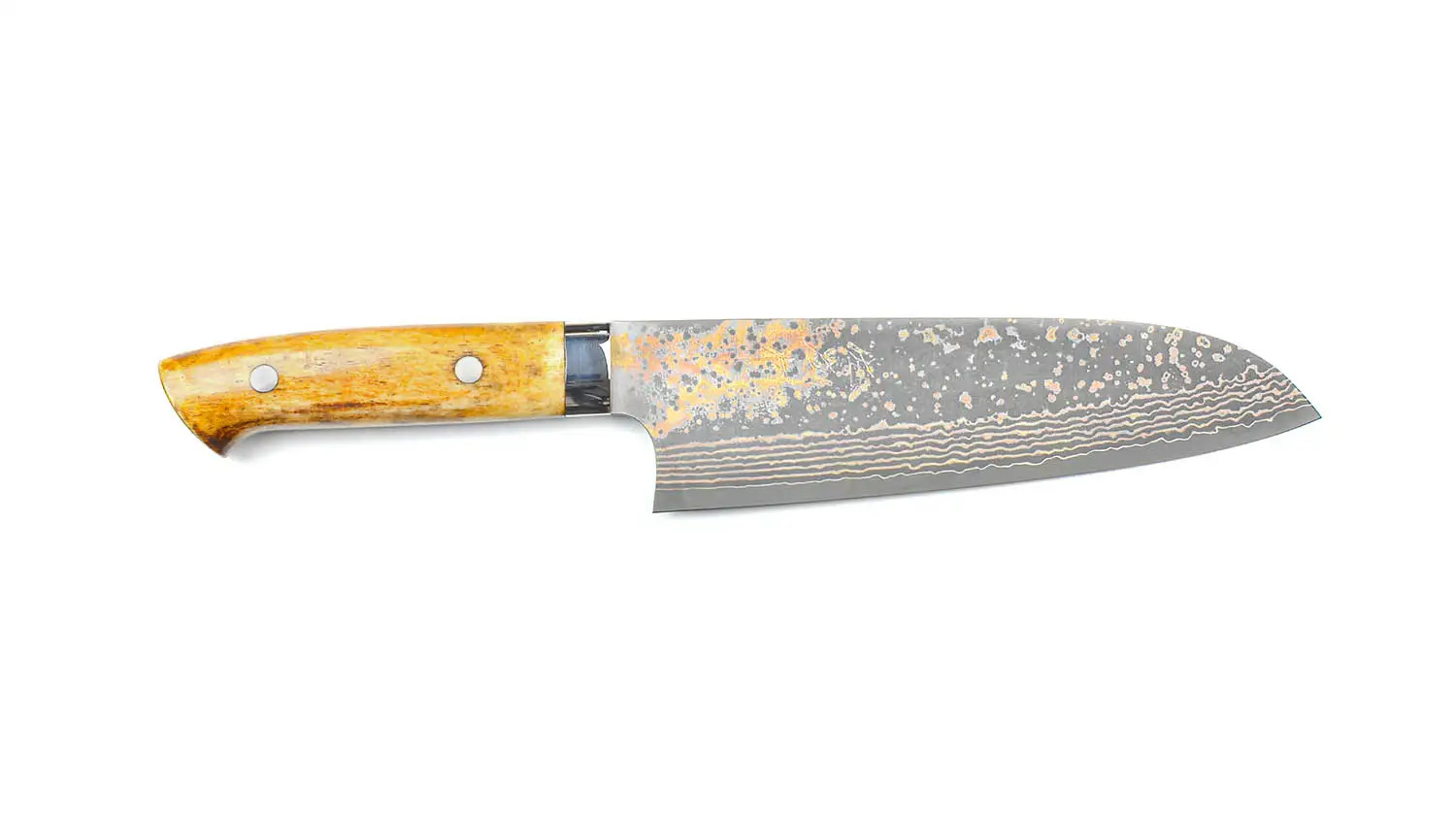 Saji Niji V Gold Santoku 180mm