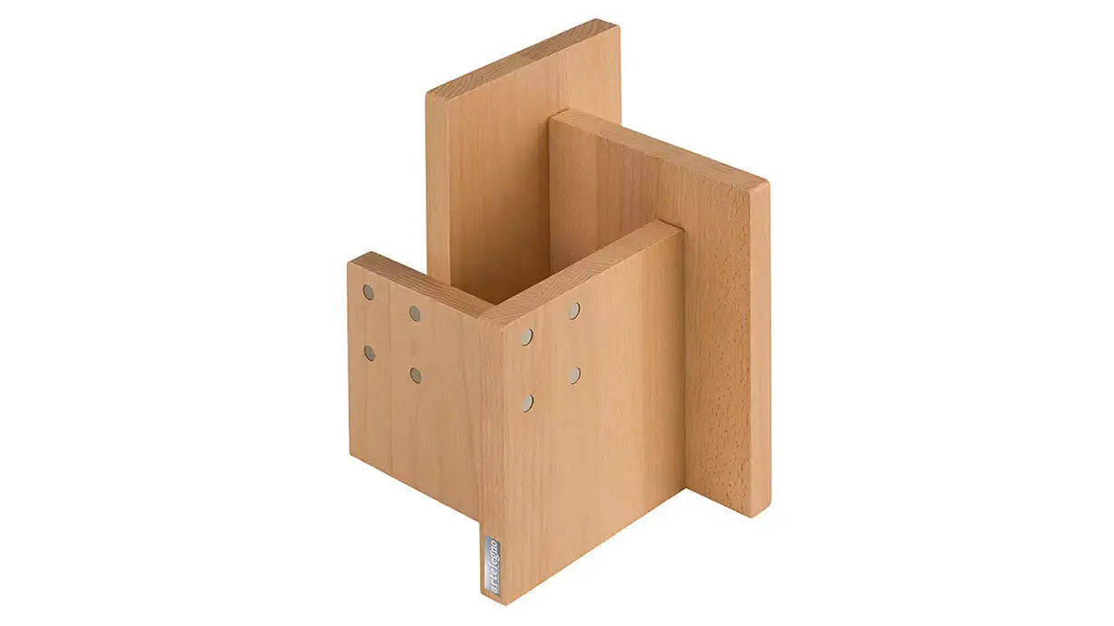 Bloc de couteaux Kombi en bois de hêtre (jusqu'à 8 couteaux)