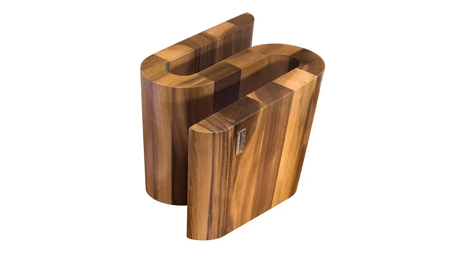 Bloc à couteaux Grand Prix S Bois de Noyer Naturel (pour jusqu'à 10 couteaux)