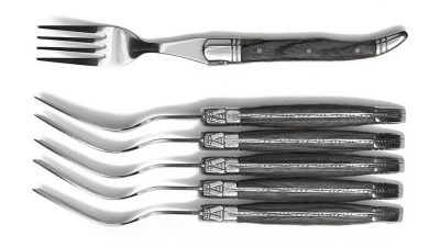 Laguiole Fourchettes Traditionnelles Set de 6 (Noir)