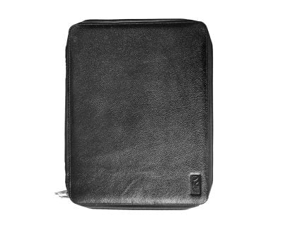 Porte-couteau en cuir noir