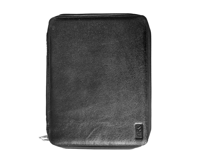 Porte-couteau en cuir noir