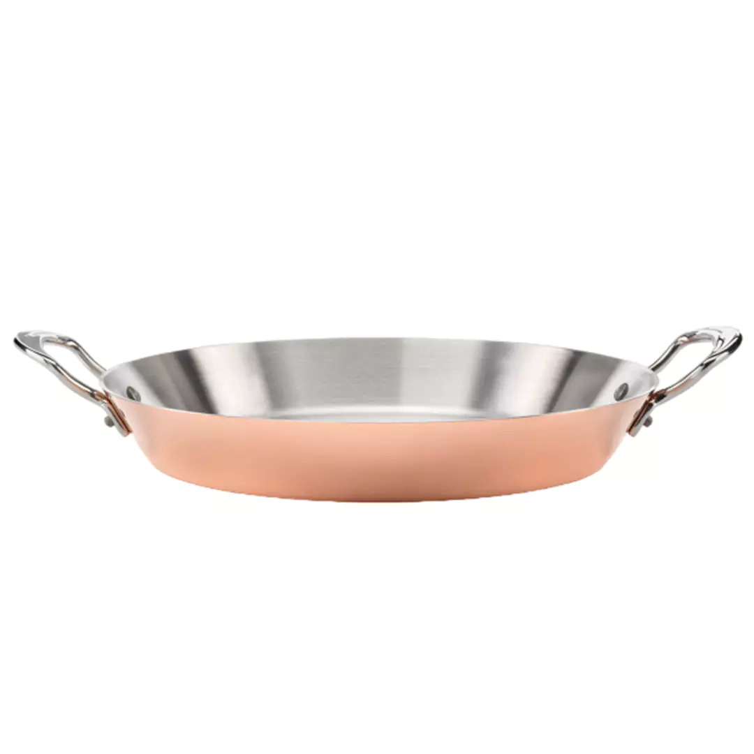 Poêle à paella en cuivre pour induction