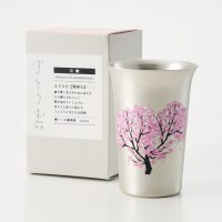 Three snow - Sakura copper and tin small Vacuum glass
